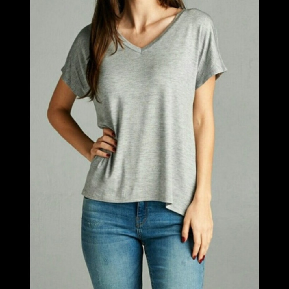 Dolman Sleeves Heather grey tee